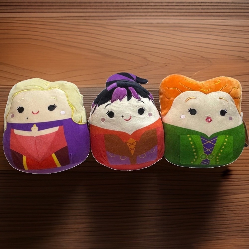 Squishmallow Hocus Pocus Sanderson Sisters Set 3 8" Plush Multicolor